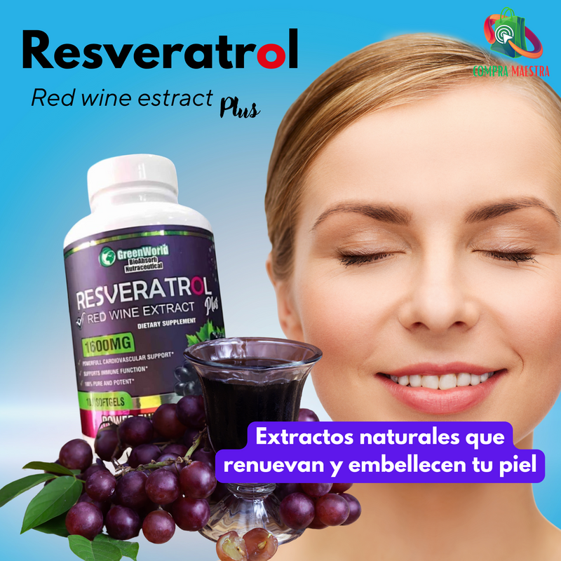 RESVERATROL (ANTIENVEJECIMIENTO) X100 softgels Green world