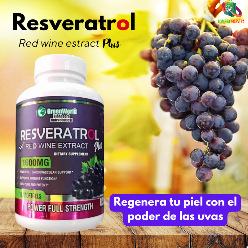 RESVERATROL (ANTIENVEJECIMIENTO) X100 softgels Green world